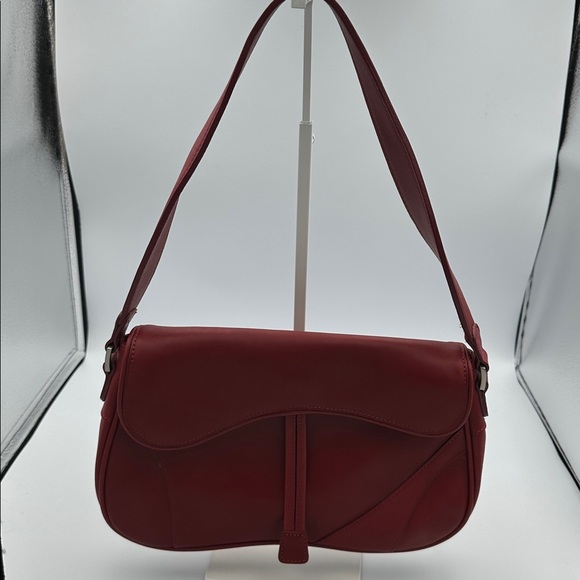 M.London Red Leather Shoulder Bag - Picture 2 of 9